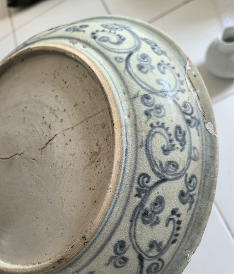 古玩陶瓷宣德青花鳳紋盤標(biāo)本真品鑒賞圖