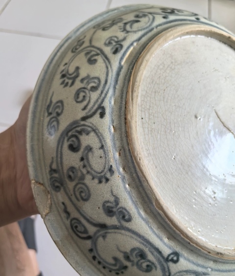 古玩陶瓷宣德青花鳳紋盤標(biāo)本真品鑒賞圖