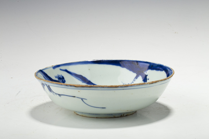 古玩陶瓷明晚·青花山水人物紋盤真品鑒賞圖