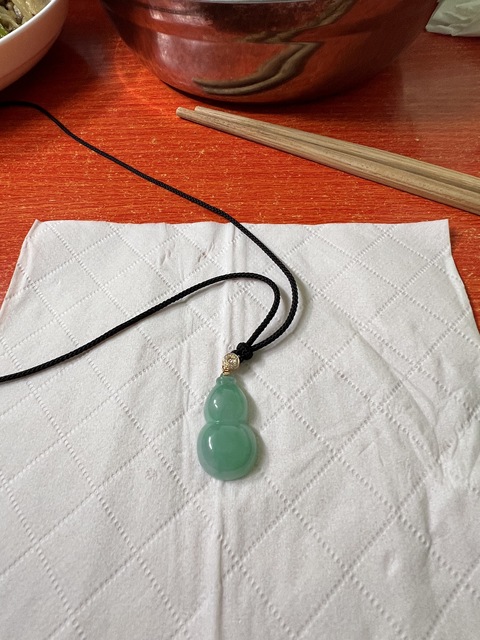 古玩玉器天然翡翠“葫蘆”掛件真品鑒賞圖