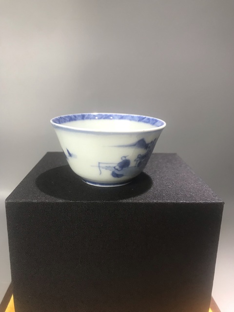 古玩陶瓷(精品馬蹄杯)清·康熙·山水人物垂釣圖-馬蹄杯拍賣,當(dāng)前價(jià)格854元
