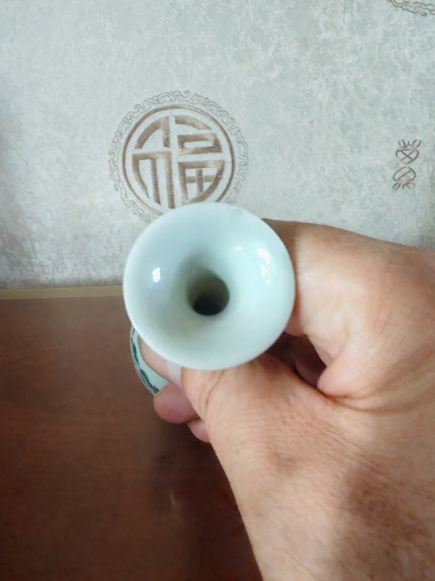 古玩陶瓷粉彩嬰戲圖玉壺春瓶真品鑒賞圖