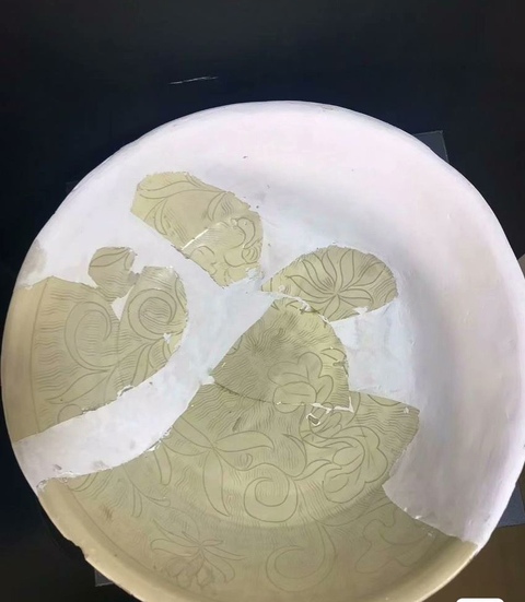 古玩陶瓷宋金時期刻劃花大碗真品鑒賞圖