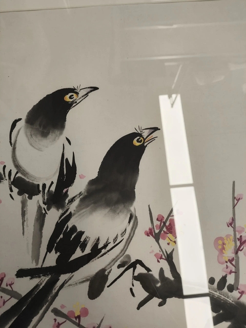 古玩字畫紅梅怒放喜迎春真品鑒賞圖