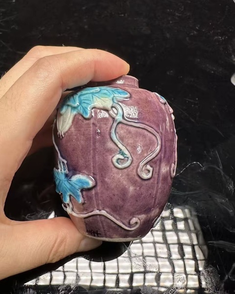 古玩陶瓷民國素三彩真品鑒賞圖