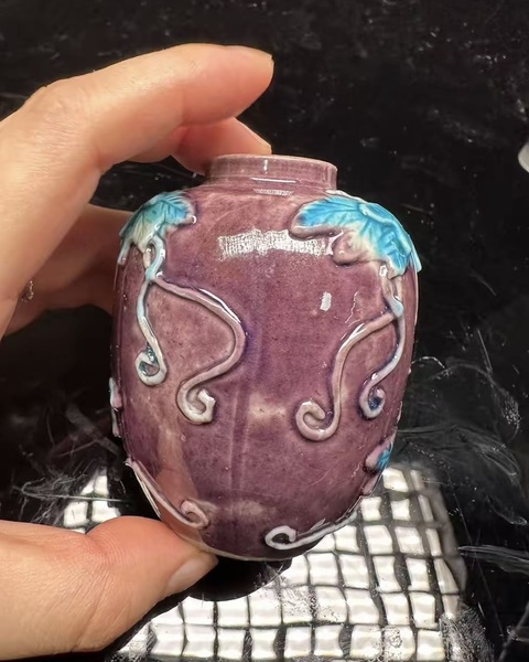 古玩陶瓷民國素三彩真品鑒賞圖