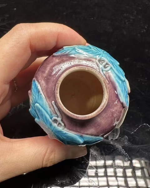 古玩陶瓷民國素三彩真品鑒賞圖