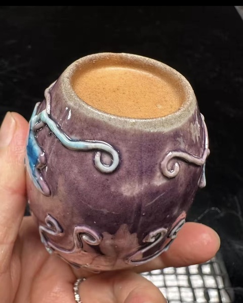 古玩陶瓷民國素三彩真品鑒賞圖