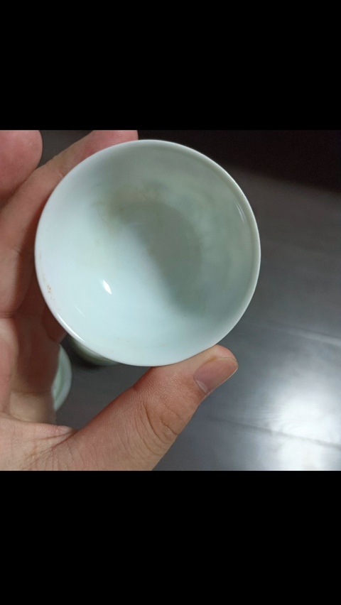 古玩陶瓷竹紋墨彩杯真品鑒賞圖
