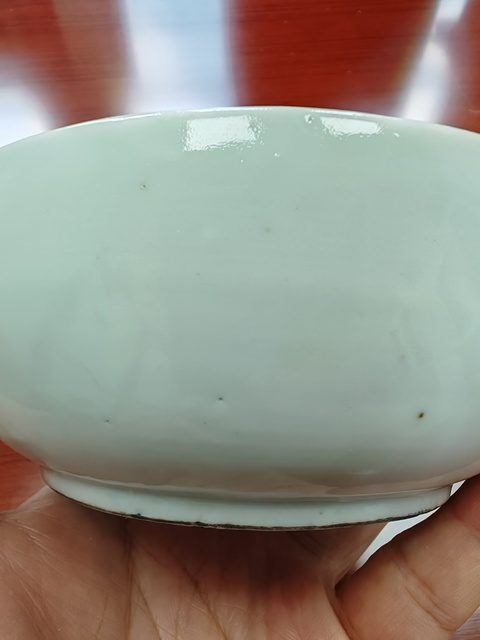 古玩陶瓷晚清白釉太極洗真品鑒賞圖