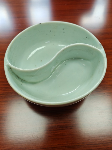 古玩陶瓷晚清白釉太極洗真品鑒賞圖