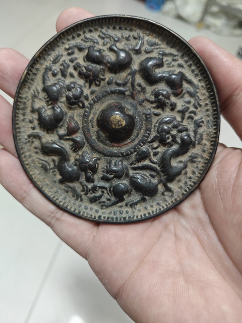 古玩銅器銅鏡真品鑒賞圖