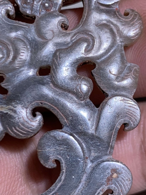 古玩玉器仿古做舊螭龍紋玉佩真品鑒賞圖