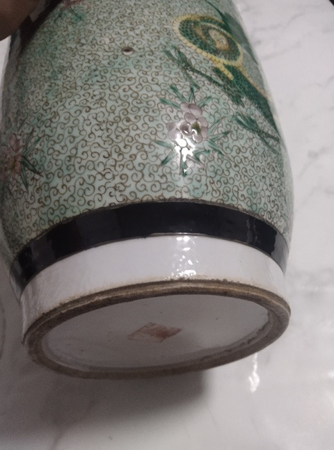 古玩陶瓷龍鳳紋棒槌瓶真品鑒賞圖