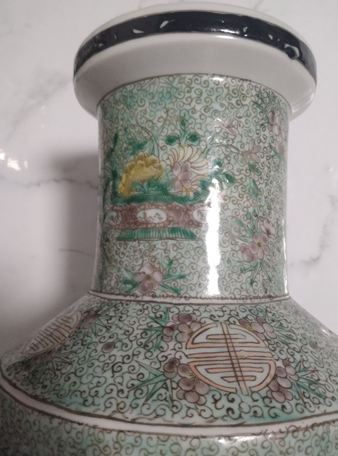 古玩陶瓷龍鳳紋棒槌瓶真品鑒賞圖