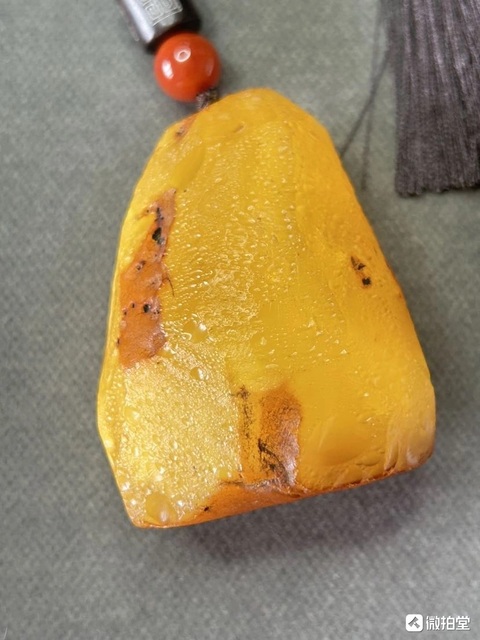古玩玉器天然蜜蠟掛件真品鑒賞圖
