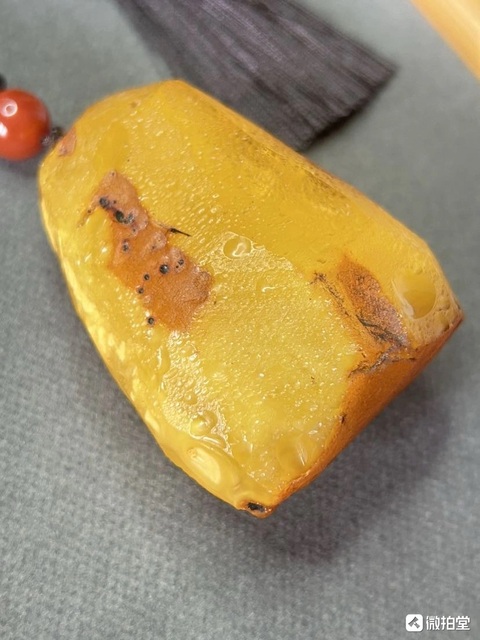 古玩玉器天然蜜蠟掛件真品鑒賞圖