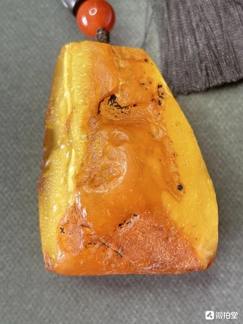 古玩玉器天然蜜蠟掛件真品鑒賞圖