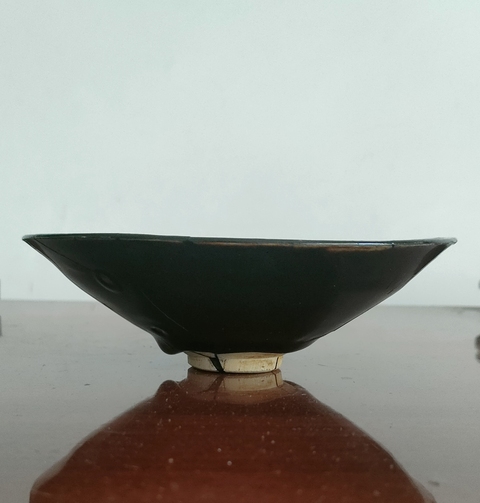 古玩陶瓷當(dāng)陽峪窯黑釉斗笠碗真品鑒賞圖