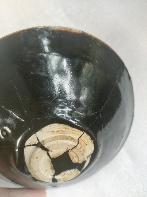 古玩陶瓷當(dāng)陽峪窯黑釉斗笠碗真品鑒賞圖