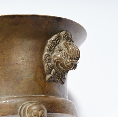 古玩銅器獸耳三足爐真品鑒賞圖