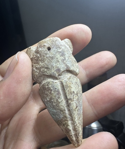 古玩玉器仿古做舊玉蟬型件真品鑒賞圖