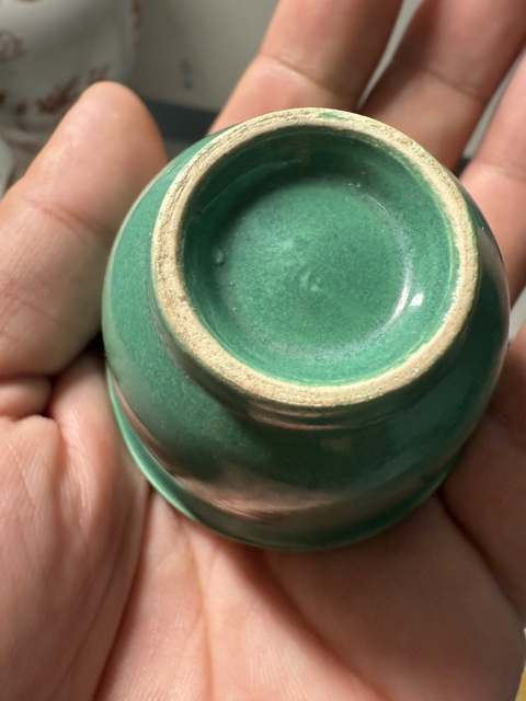 古玩陶瓷綠釉杯拍賣，當前價格3000元