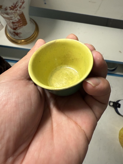 古玩陶瓷綠釉杯拍賣，當前價格3000元