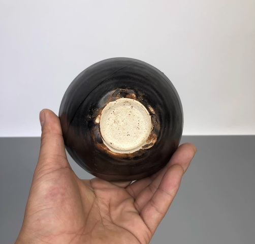 古玩陶瓷吉州窯黑釉深腹盞真品鑒賞圖