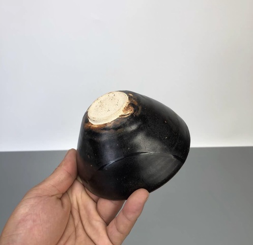 古玩陶瓷吉州窯黑釉深腹盞真品鑒賞圖