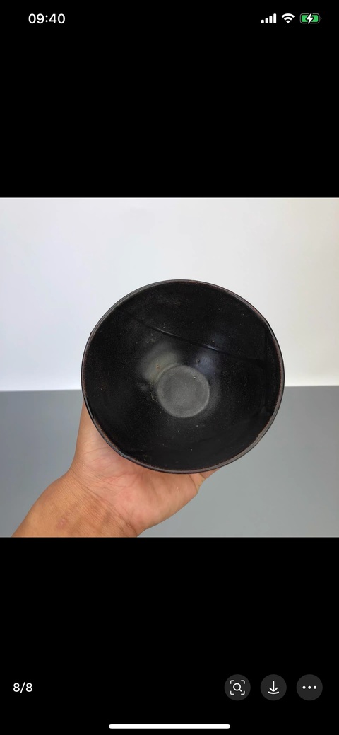 古玩陶瓷吉州窯黑釉深腹盞真品鑒賞圖