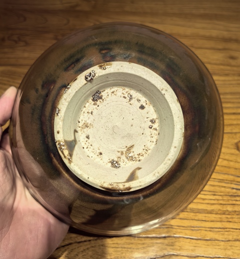 古玩陶瓷定窯系紫金釉茶碗真品鑒賞圖