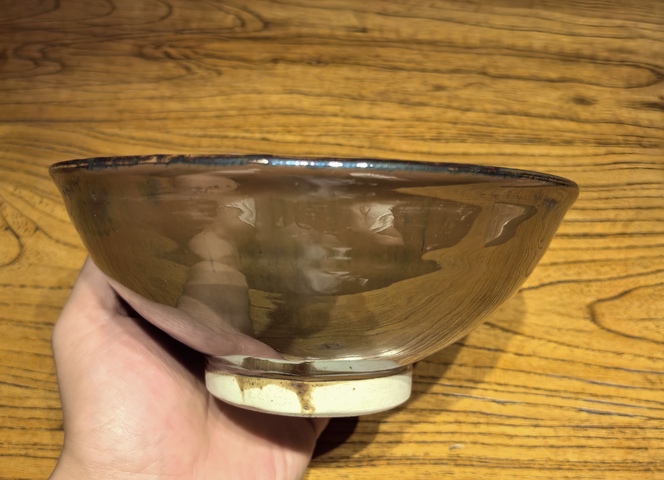 古玩陶瓷定窯系紫金釉茶碗真品鑒賞圖