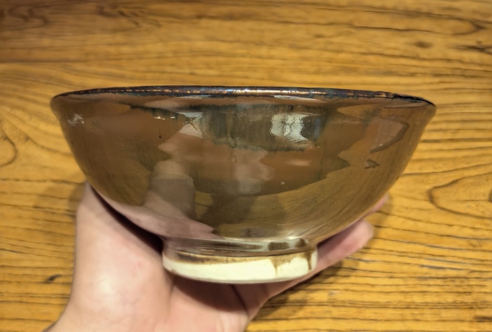 古玩陶瓷定窯系紫金釉茶碗真品鑒賞圖