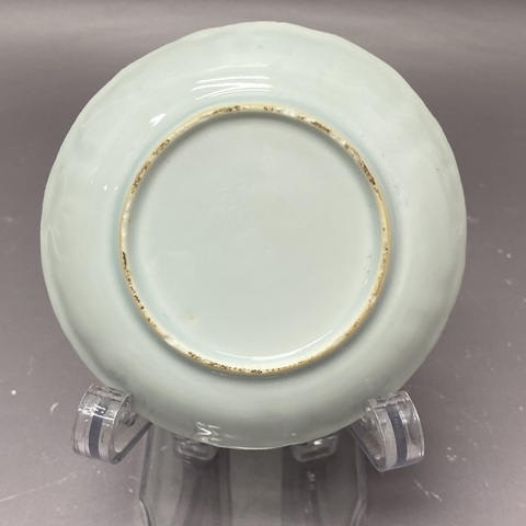古玩陶瓷山水紋高士圖青花盤真品鑒賞圖