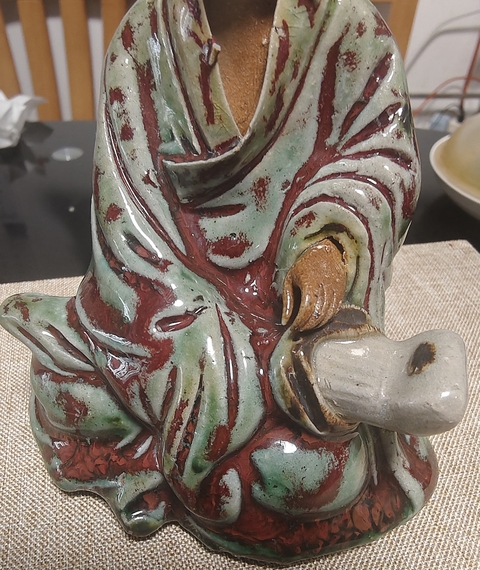 古玩陶瓷石灣窯造像真品鑒賞圖