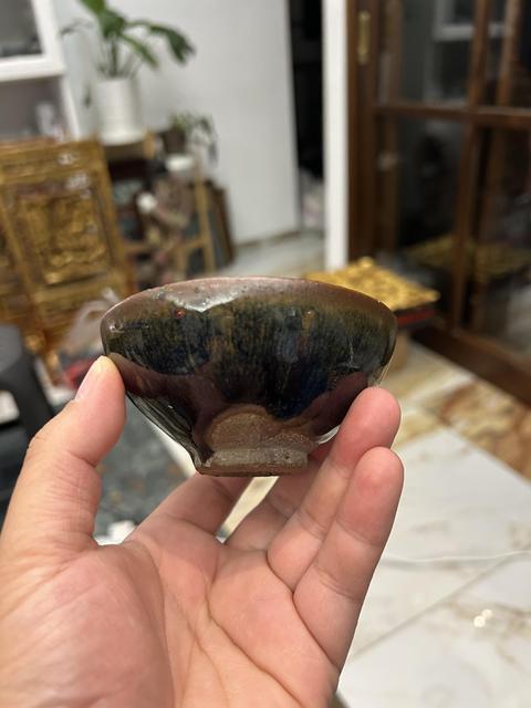 古玩陶瓷建窯兔毫茶盞真品鑒賞圖
