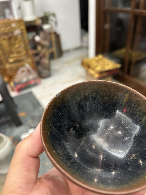 古玩陶瓷建窯兔毫茶盞真品鑒賞圖