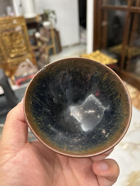 古玩陶瓷建窯兔毫茶盞真品鑒賞圖
