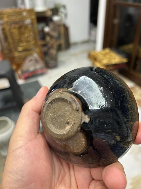 古玩陶瓷建窯兔毫茶盞真品鑒賞圖