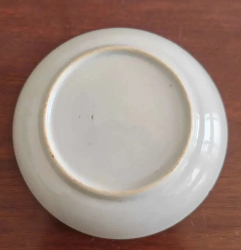 古玩陶瓷青花加彩花卉紋盤真品鑒賞圖