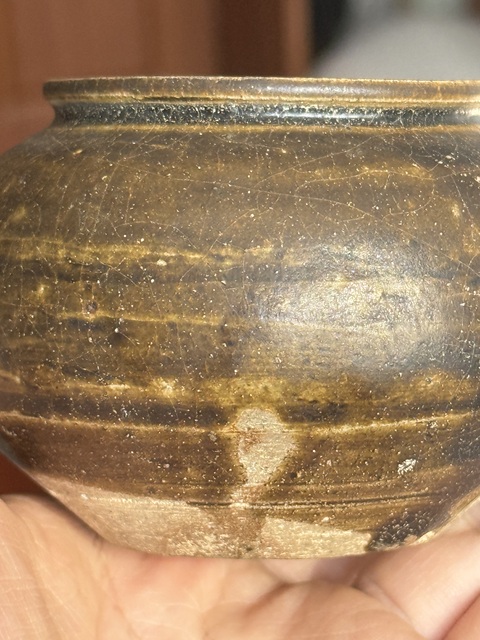 古玩陶瓷唐代黑釉侈口罐真品鑒賞圖