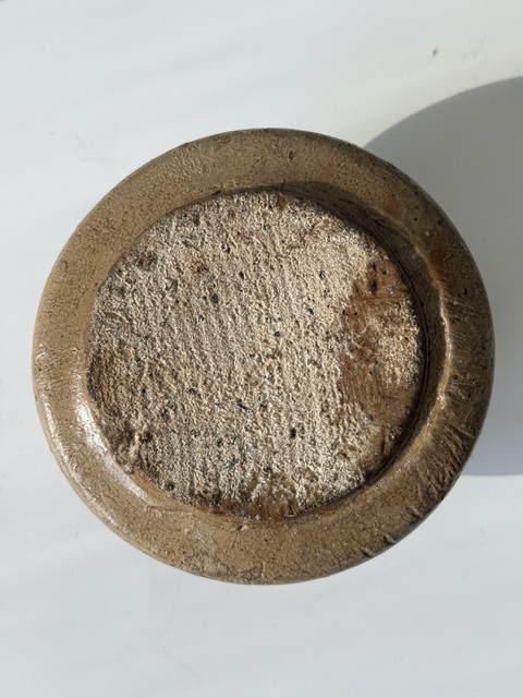 古玩陶瓷戰(zhàn)國(guó)原始青瓷雙系盂真品鑒賞圖