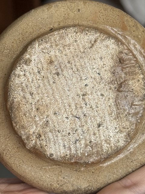 古玩陶瓷戰(zhàn)國(guó)原始青瓷雙系盂真品鑒賞圖