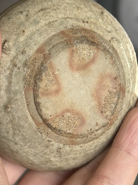古玩陶瓷西晉越窯印花水盂真品鑒賞圖