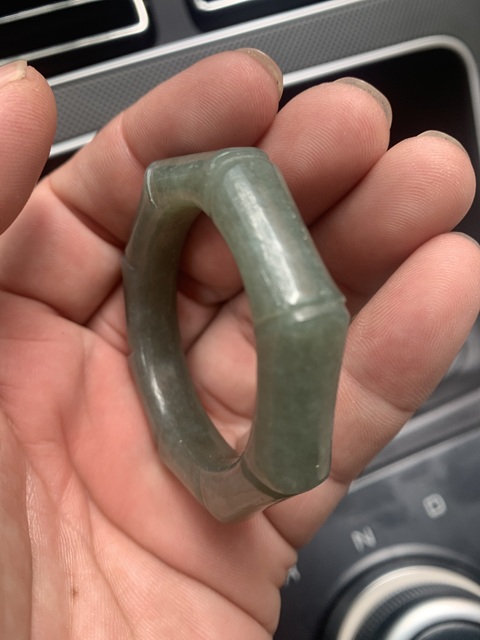 古玩玉器和田玉雕“竹節(jié)環(huán)”真品鑒賞圖
