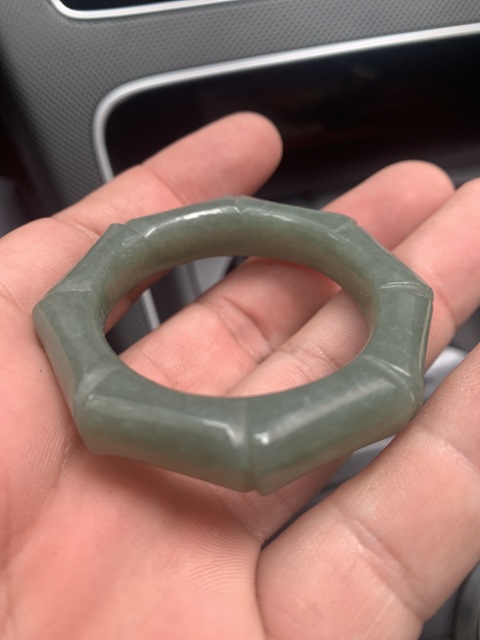 古玩玉器和田玉雕“竹節(jié)環(huán)”真品鑒賞圖