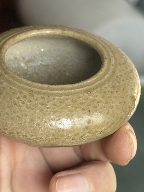 古玩陶瓷西晉越窯棱形紋飾水盂真品鑒賞圖