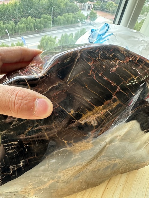 古玩玉器天然木化石真品鑒賞圖