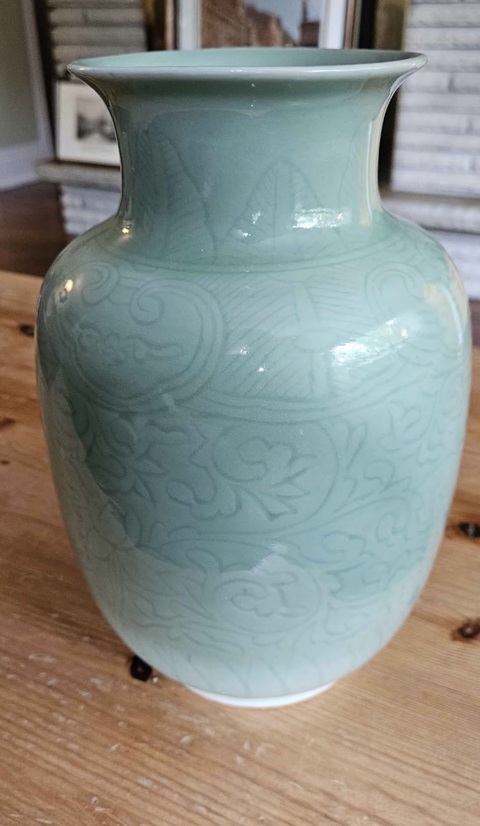 古玩陶瓷青釉瓶真品鑒賞圖